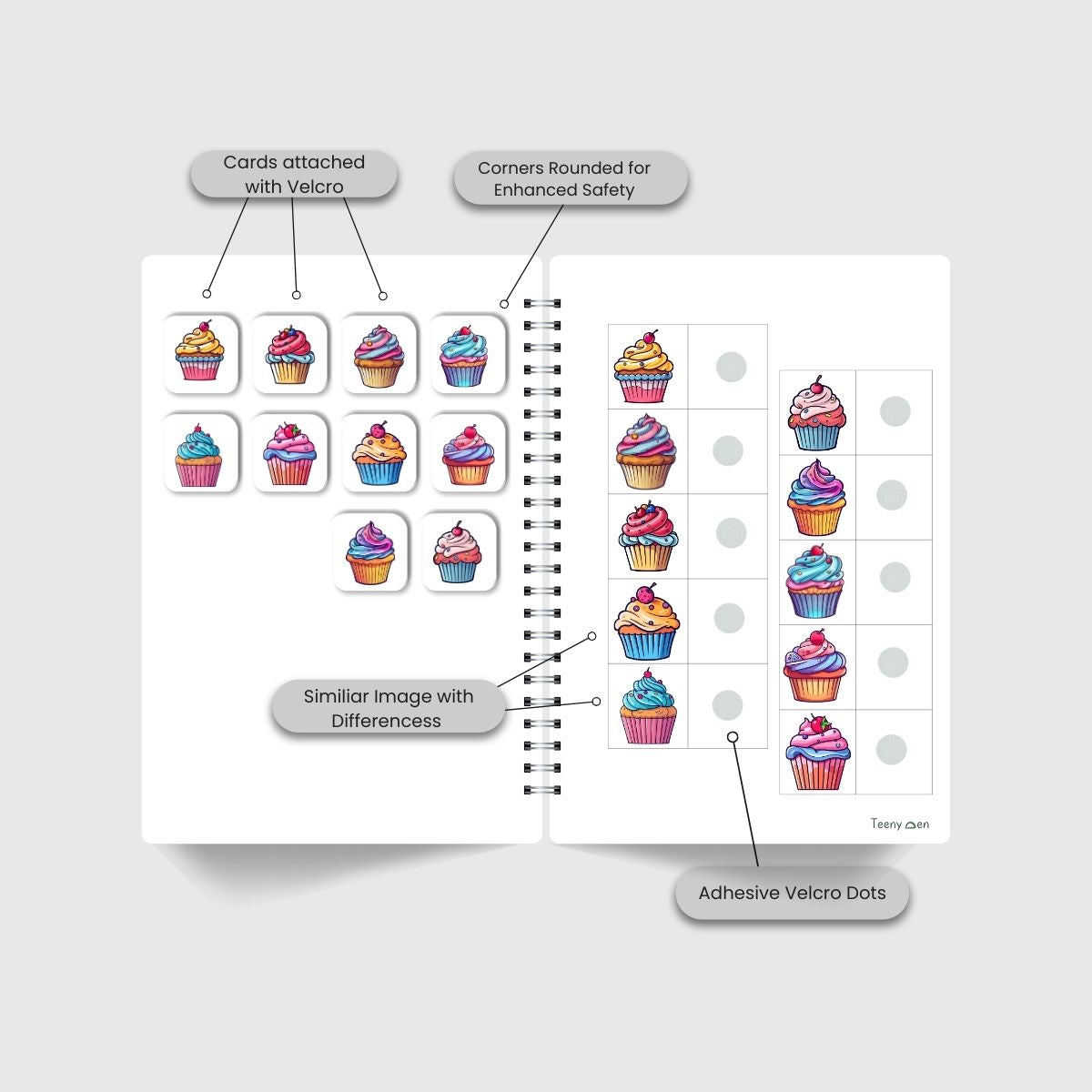 Teenyden Do sheets Level 5 activity book with velcro for developing visual perception skills