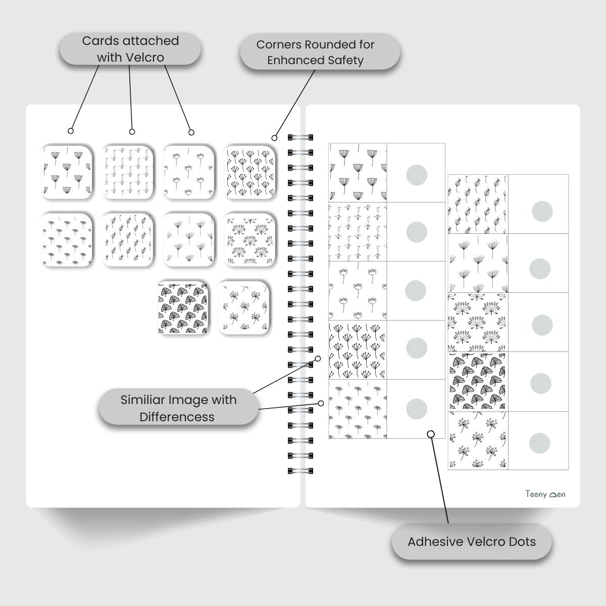 Teenyden do sheets Level 5 activity book with pattern recognition activities for 2+ years old kids