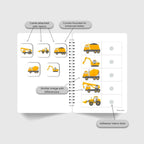 Teenyden do sheets Level 6 activity book with construction vehicles activities for screen free play